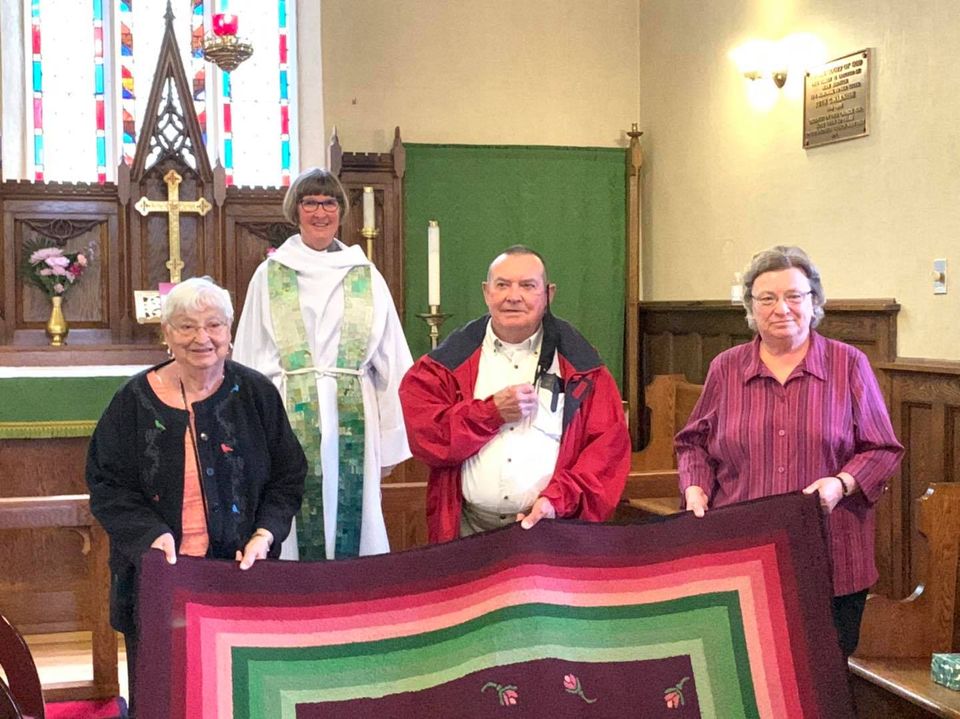 Re-dedication and Blessing - September 27th, 2020
	<br>Heritage hand-hooked Chancel Rug Gifted to St. Luke's by Marlene and Joan Dorey of Queensland and beautifully repaired by Paul Hogue.